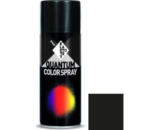 Краска аэрозольная Elastotet Quantum Color Spray Ral 9005 Black Gloss 400 мл черная