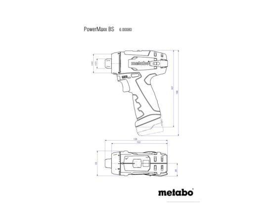 Аккумуляторный дрель-шуруповерт Metabo POWERMAXX BS BASIC SET 10.8V (600080880) + аксессуары
