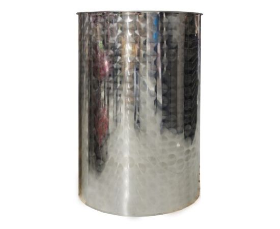 Barrel stainless steel 1000 l with pneumatic cover