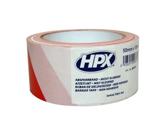 Лента предупредительная бело-красная HPX B50100 100Mx50MM