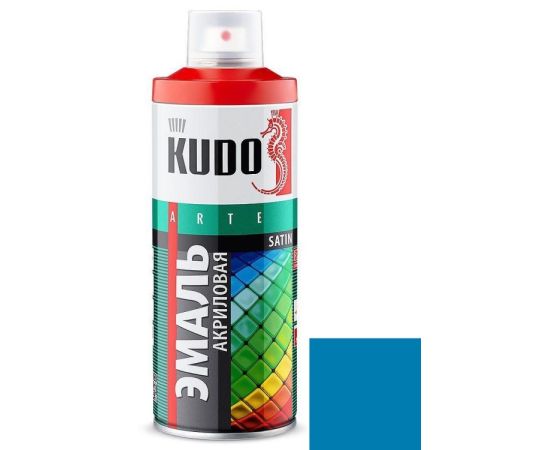Universal acrylic enamel Satin Kudo KU-0A5015 RAL 5015 light blue 520 ml