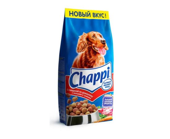 მშრალი საკვები ზრდასრული ძაღლებისთვის Chappi საქონლით 15 კგ