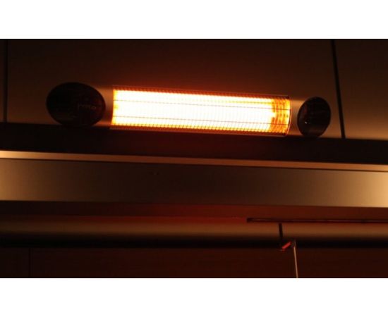 Infrared heater wall mounted Veito Blade controlIP55 waterproof 2000W BlackSilver
