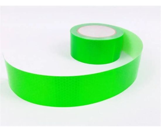 Скотч светоотражающий зеленый, с фосфором Boss Tape 35ммх1.5м