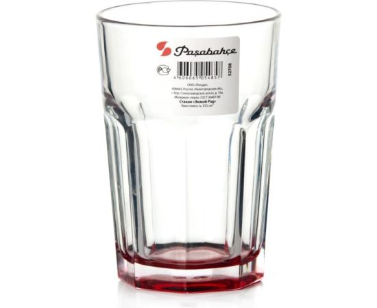 Glass Pasabahce Enjoy 355 ml red