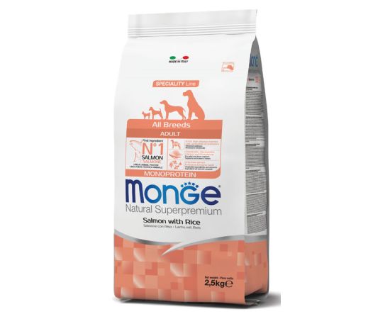 Dry dog food for adults salmon and rice Monge 12 kg