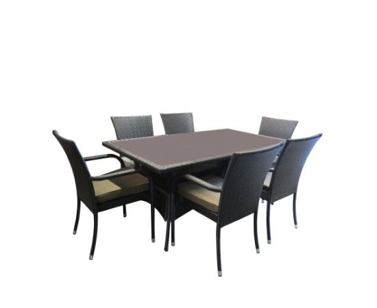 Комплект ротанговой мебели (Стол, 6 стульев) GU18ORD037