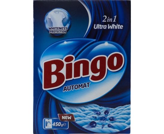 სარეცხი ფხვნილი BINGO Automat Ultra White 2 in 1 450 გრ
