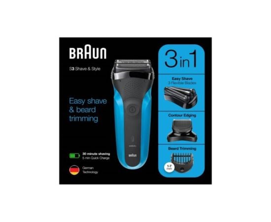 Electric shaver Braun 310BT BLK/BLU