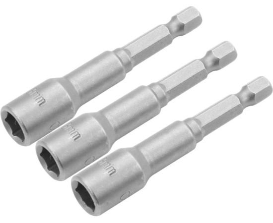 Set bits TOLSEN  3 pcs. with an adapter with a strong magnet 10mm. Length: 65 mm.