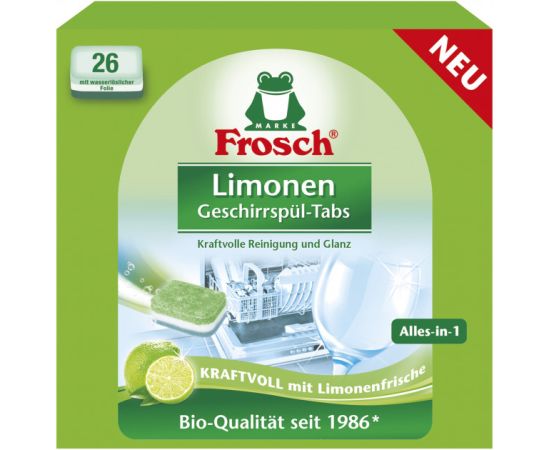 Таблетки для мытья посуды Frosch лимон 26 шт х 20 гр