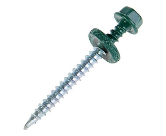 Self-tapping screw for roof with drill Tech-Krep RAL-6005 4.8x51 mm 200 pcs dark green