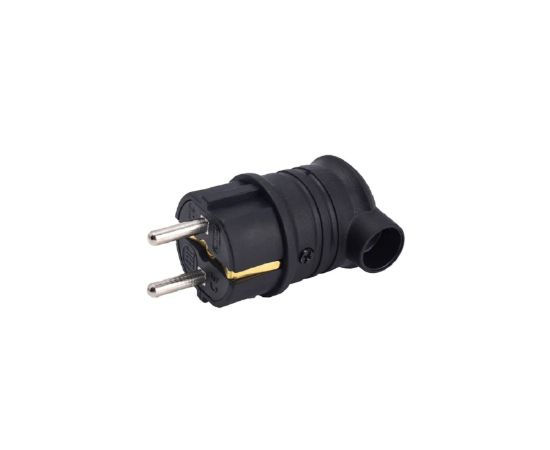 Black rubber plug ByLion 16A IP44 KEF-L