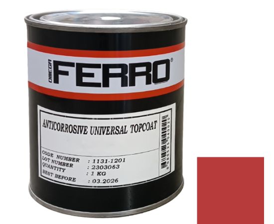 Краска антикоррозионная для металла Ferro 3:1 матовая красная 1 кг