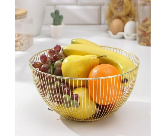 Fruit bowl metal DongFang 21887 gold