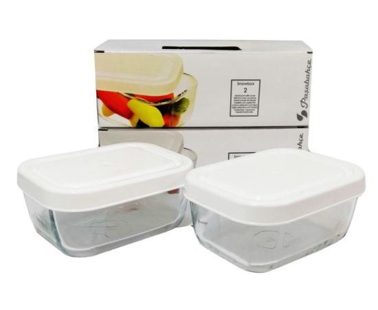 Set of salad bowls with a lid Pasabahce 53733 SNOWBOX 2 pc