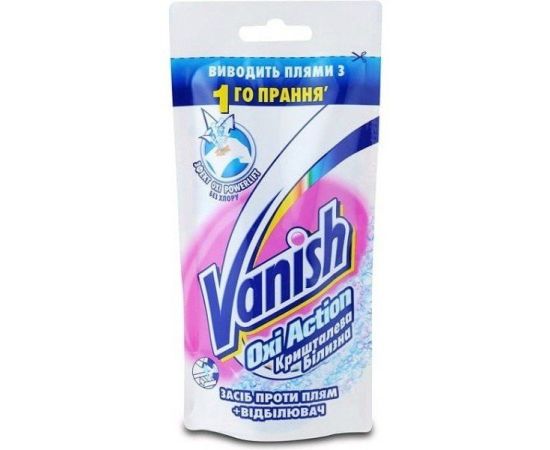 Stain remover and bleach liquid for fabrics Vanish Oxi Actio Crystal whiteness 100 ml