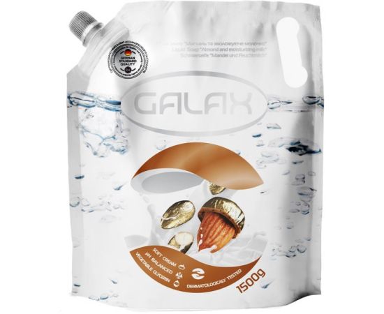 საპონი თხევადი ნუში და დამატენიანებელი რძე Galax 1500 გ