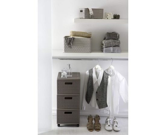 Storage basket Rotho 4L COUNTRY A6+ anthracite