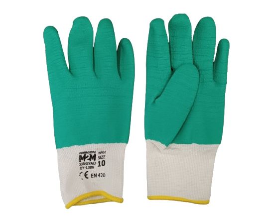 Work gloves with latex coating M2M P-XY-L306 S10