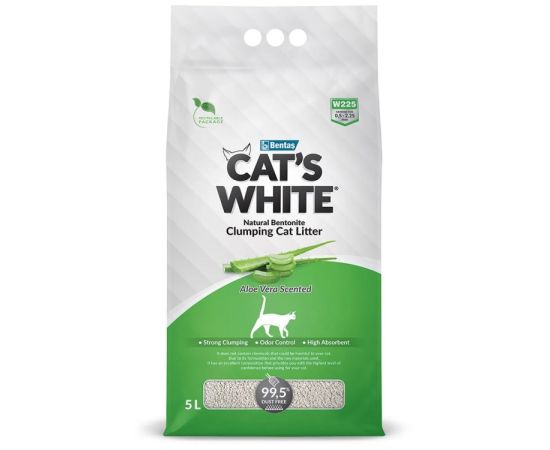 კატის ქვიშა ალოე ვერას არომატით Cat's White  5ლ W225