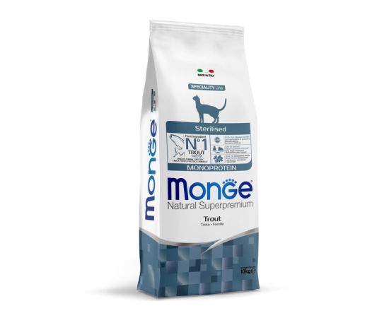 Dry food for sterile cats trout Monge 10 kg
