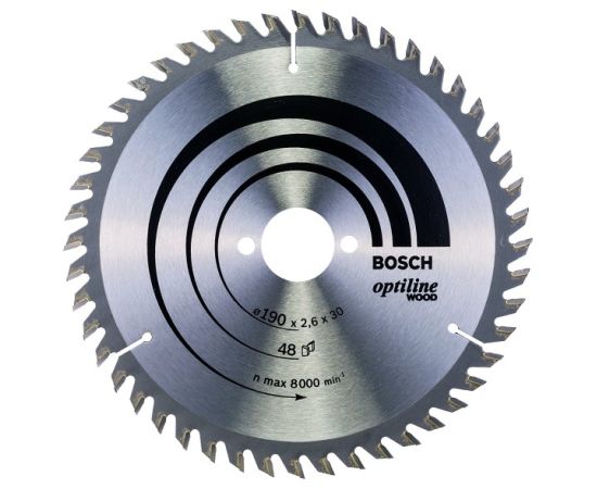 Circular disc Bosch Optiline Wood 190x2.6x30 mm 48