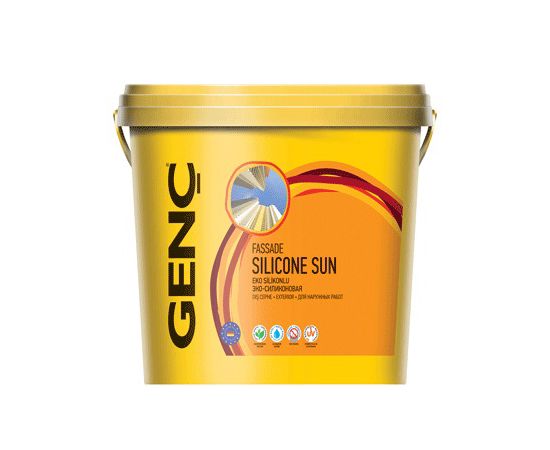ექსტერიერის საღებავი სილიკონის Genc Silicone Sun 15 ლ