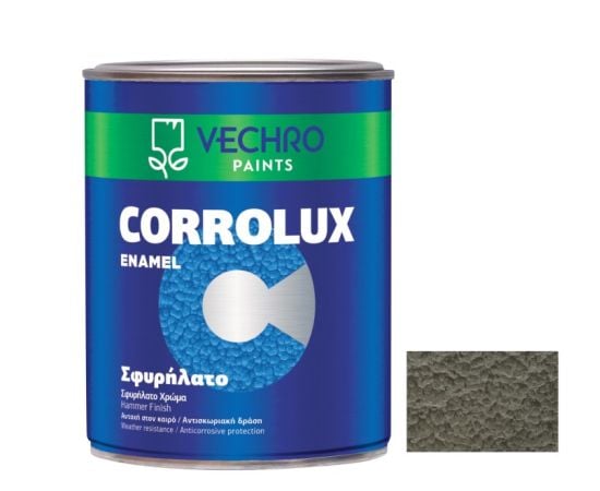 ემალი ანტიკოროზიული ლითონისთვის Vechro Corrolux hammered N 90 ნაცრისფერი ნახევრად პრიალა 750 მლ
