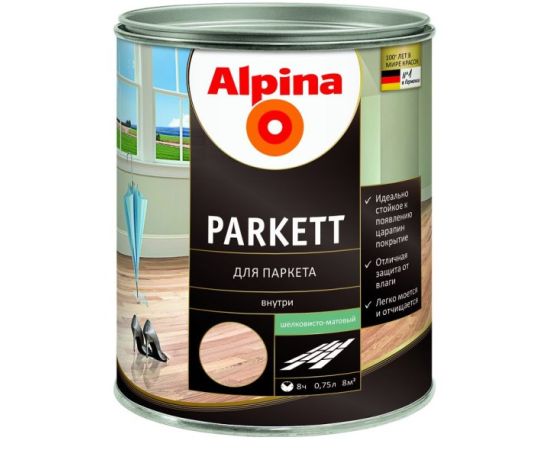 Varnish Alpina Parkett 537851 0.75 l semi-matt