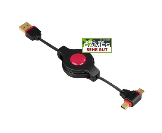 კაბელი Mini/Micro USB 2.0 , 0.75მ შავი 54515