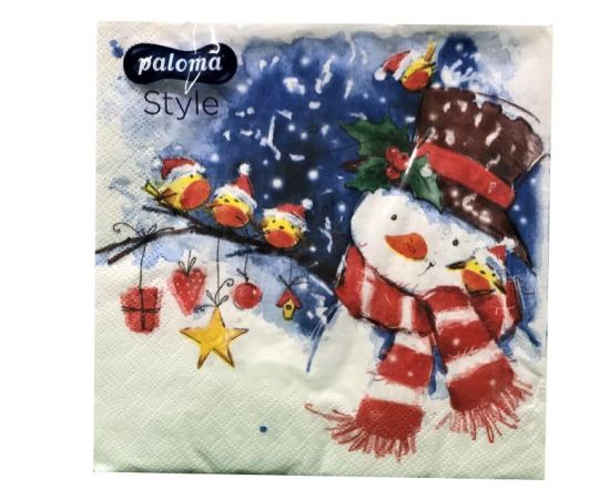 Салфетка Paloma Happy Snowman 33x33 см