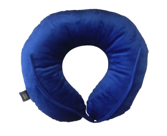 Подушка для путешествий круглая 35x35 см синяя