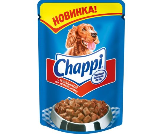 საკვები ზრდასრული ძაღლებისთვის Chappi ხორცის ლანჩი 100 გრ
