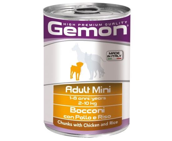 Wet food for adult dogs rice and chicken Monge 415 g