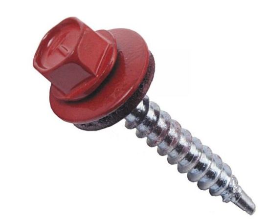 Self-tapping screw for roof with drill Tech-Krep RAL-3011 103182 4,8х28 mm 300 pc