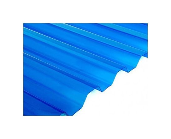 Monolithic profiled polycarbonate  "Borrex" blue 0,8х2000х1050