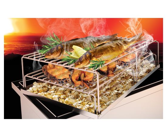 Two-tier smokehouse with an odor trap Grillux Smoky Proof Large