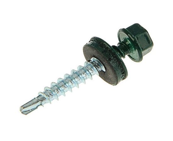 Self-tapping screw for roof with drill Tech-Krep RAL-6005 4.8x35 mm 250 pcs dark green