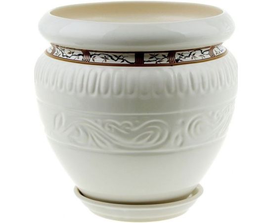 Flower Pot Ceramic AMFORA White Sakura