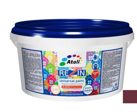 Universal paint ATOLL Rezin SF-16 waterproofing RAL-3005 Cherry 2,6 kg