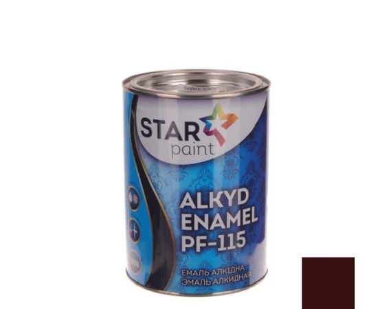 ალკიდური ემალი STAR PAINT ПФ-115 88 მუქი ყავისფერი 2.8 კგ