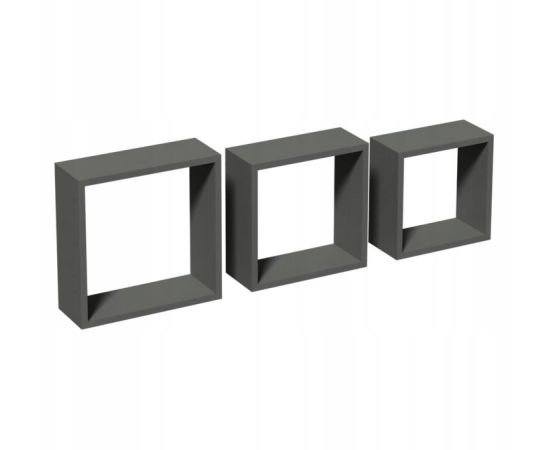 Shelf set gray square Velano FSS 100 3 pcs