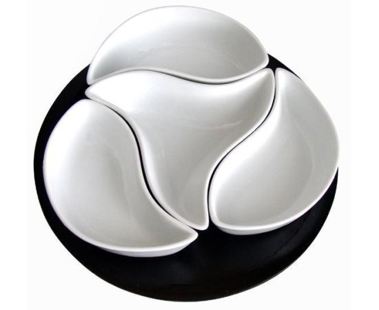 Ceramic bowl on stand UTC 4 pcs