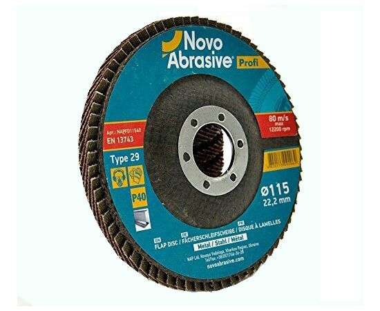 Petal disc NovoAbrasive Profi 115*22,2 mm t29 P40