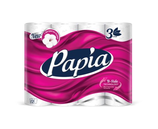 ტუალეტის  ქაღალდი Papia 12 ცალი