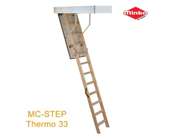 Attic ladder Minka Mc Step 33 mm 70x120x2800 mm wooden