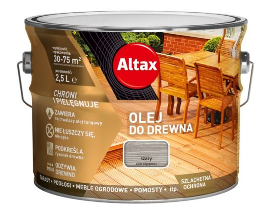 Масло для дерева Altax серый 2.5 л
