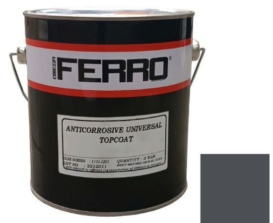 ლითონის ანტიკოროზიული საღებავი Ferro 3:1 მქრქალი ანტრაციტი 3 კგ