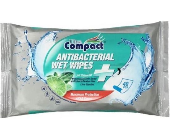 Wet wipes antibacterial Compact 40 pcs